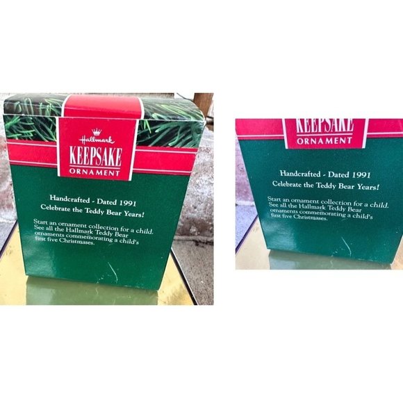 VTG Hallmark Child's Fifth Christmas Ornament 1991 Teddy Bear Years Koal… - Picture 8 of 12